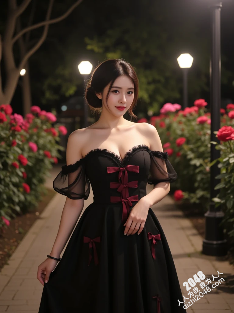 妡憶月下私语：黑缎玫红，暗夜精灵的魅惑(2)