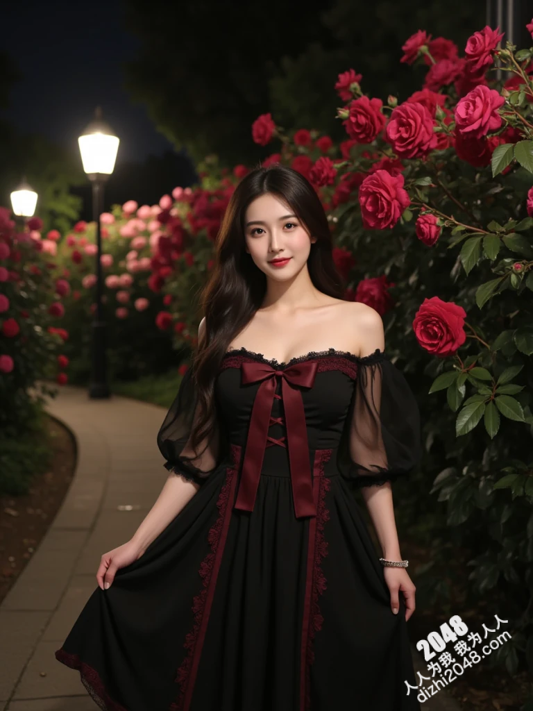 妡憶月下私语：黑缎玫红，暗夜精灵的魅惑(6)