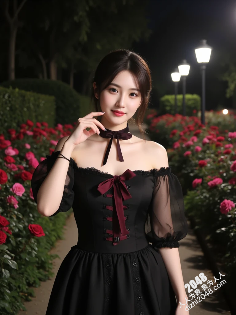 妡憶月下私语：黑缎玫红，暗夜精灵的魅惑(10)