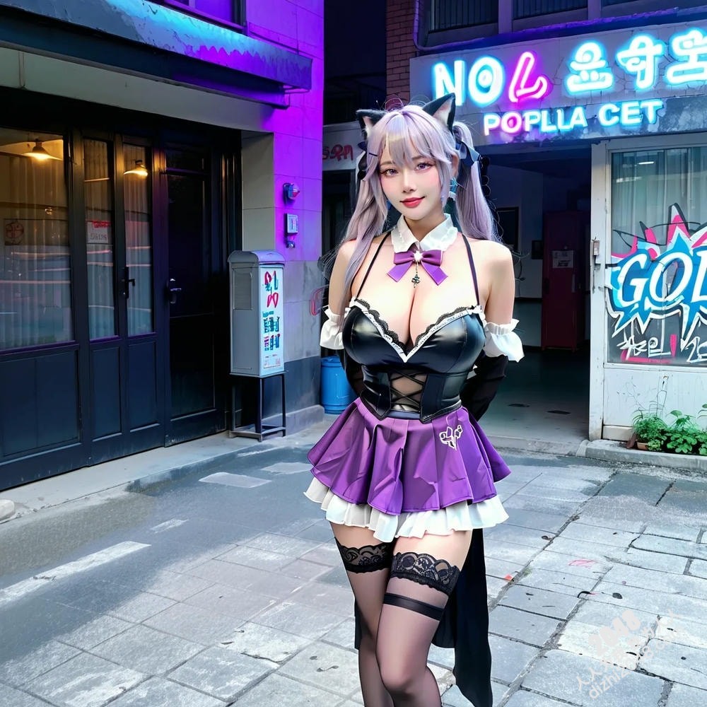 AI美女Coser酒吧魅惑写真：性感漆皮装扮，展现完美身材曲线(18)