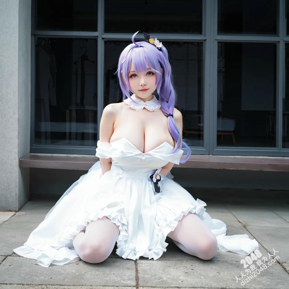 紫发萝莉废墟写真：纯白诱惑，极致魅惑(5)