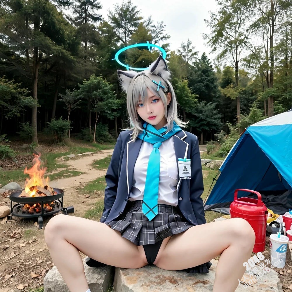 紫发萝莉废墟写真：纯白诱惑，极致魅惑(26)