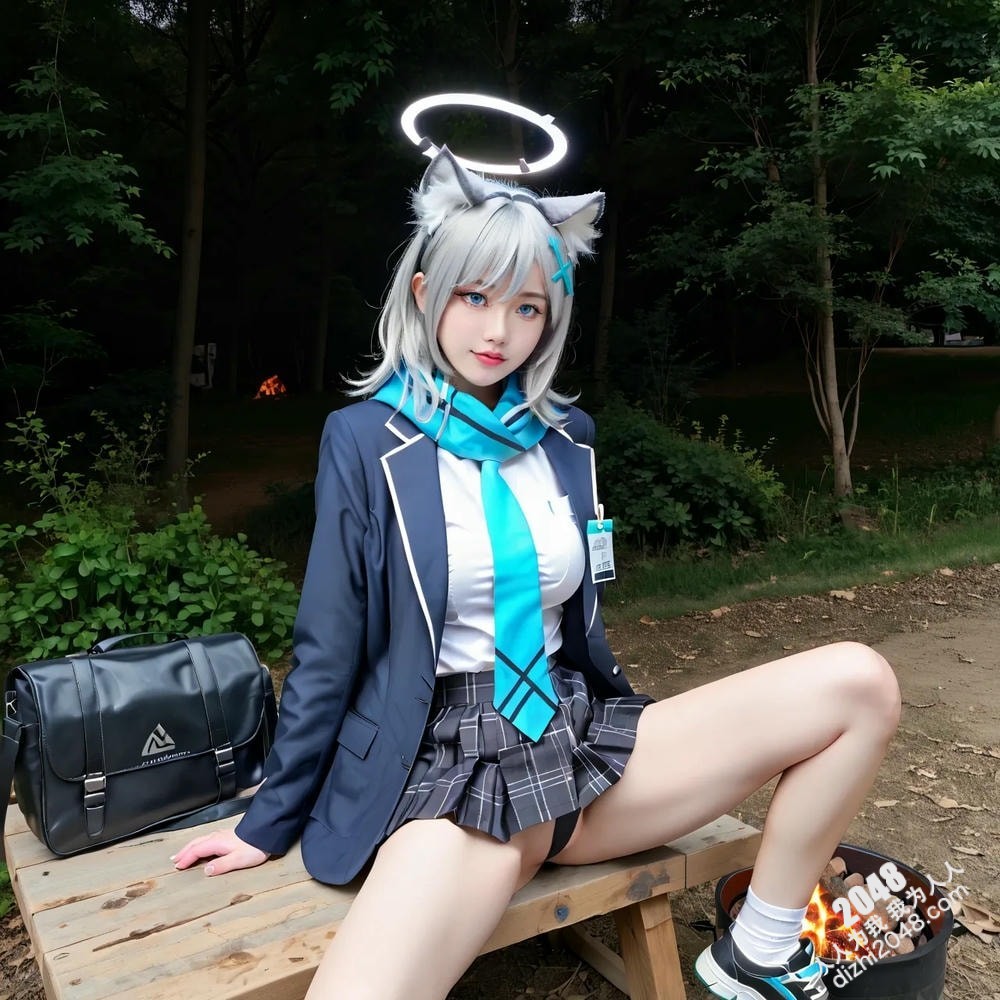 紫发萝莉废墟写真：纯白诱惑，极致魅惑(27)