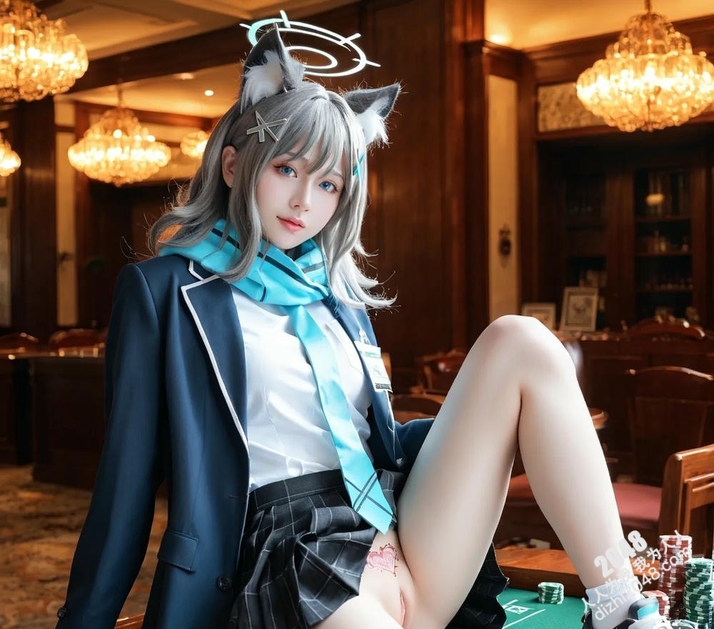 森林系少女的私密写真：猫耳制服诱惑，清纯与魅惑的极致碰撞(4)