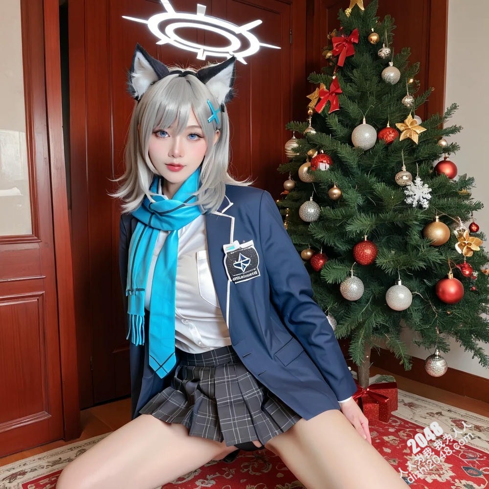 森林系少女的私密写真：猫耳制服诱惑，清纯与魅惑的极致碰撞(6)