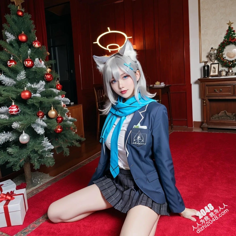 森林系少女的私密写真：猫耳制服诱惑，清纯与魅惑的极致碰撞(5)
