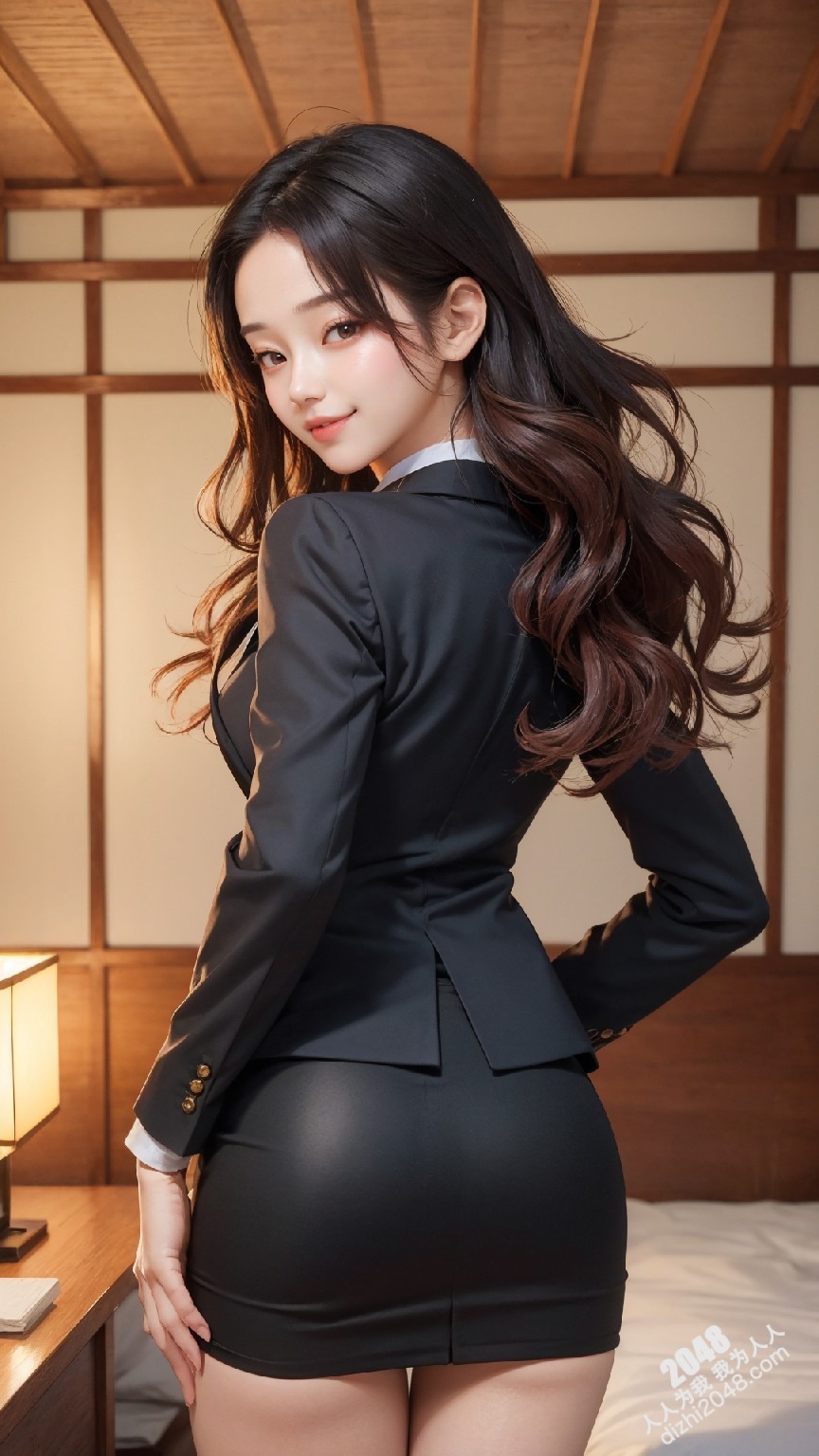 粉发尤物与神秘黑裙：东京涩谷的制服诱惑，短裙下的秘密(11)