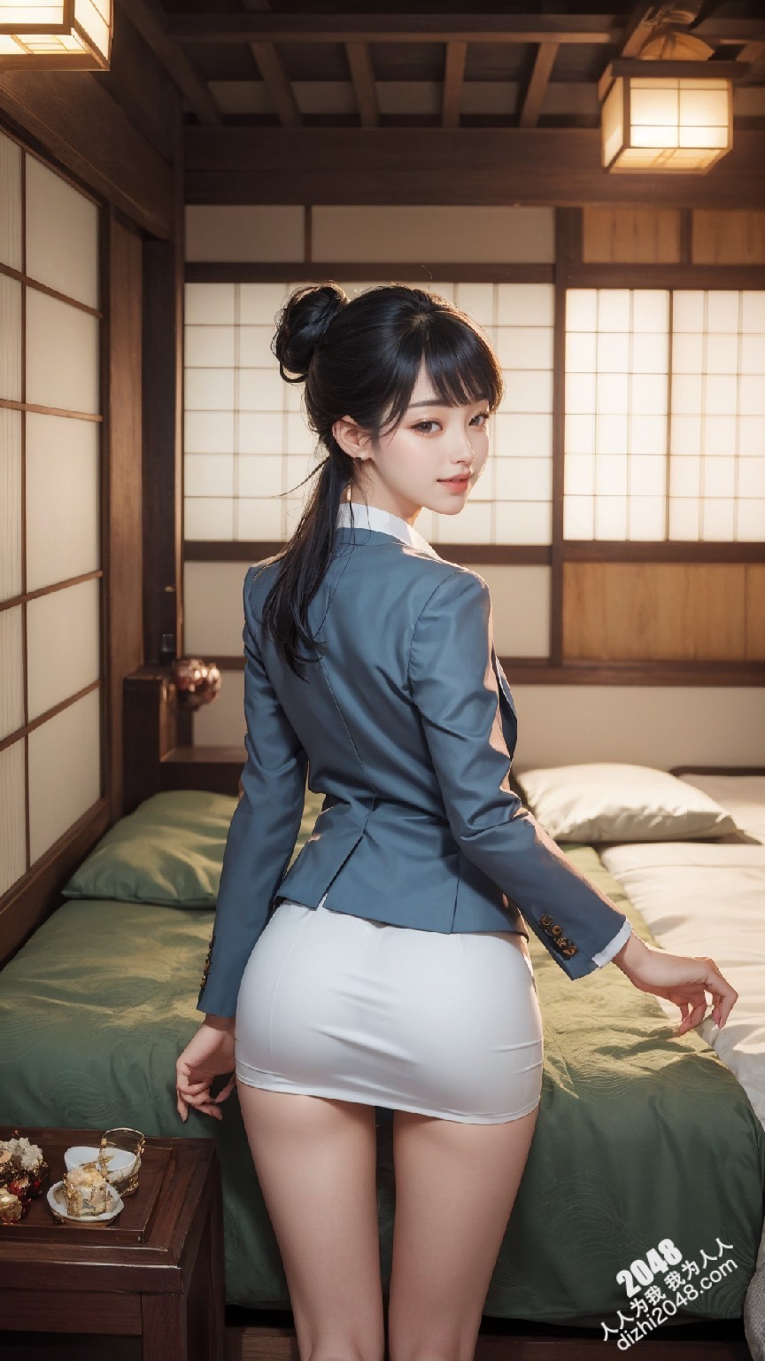 粉发尤物与神秘黑裙：东京涩谷的制服诱惑，短裙下的秘密(14)