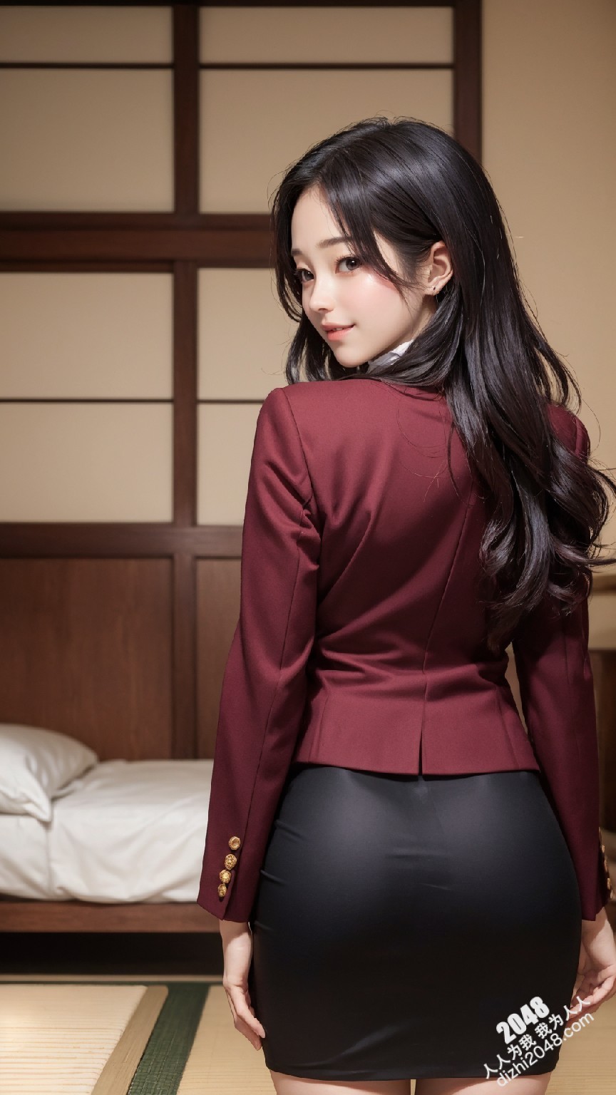 粉发尤物与神秘黑裙：东京涩谷的制服诱惑，短裙下的秘密(18)
