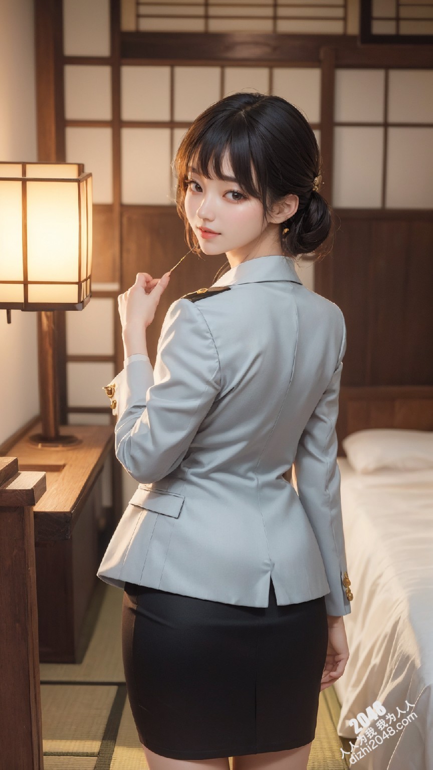 粉发尤物与神秘黑裙：东京涩谷的制服诱惑，短裙下的秘密(23)