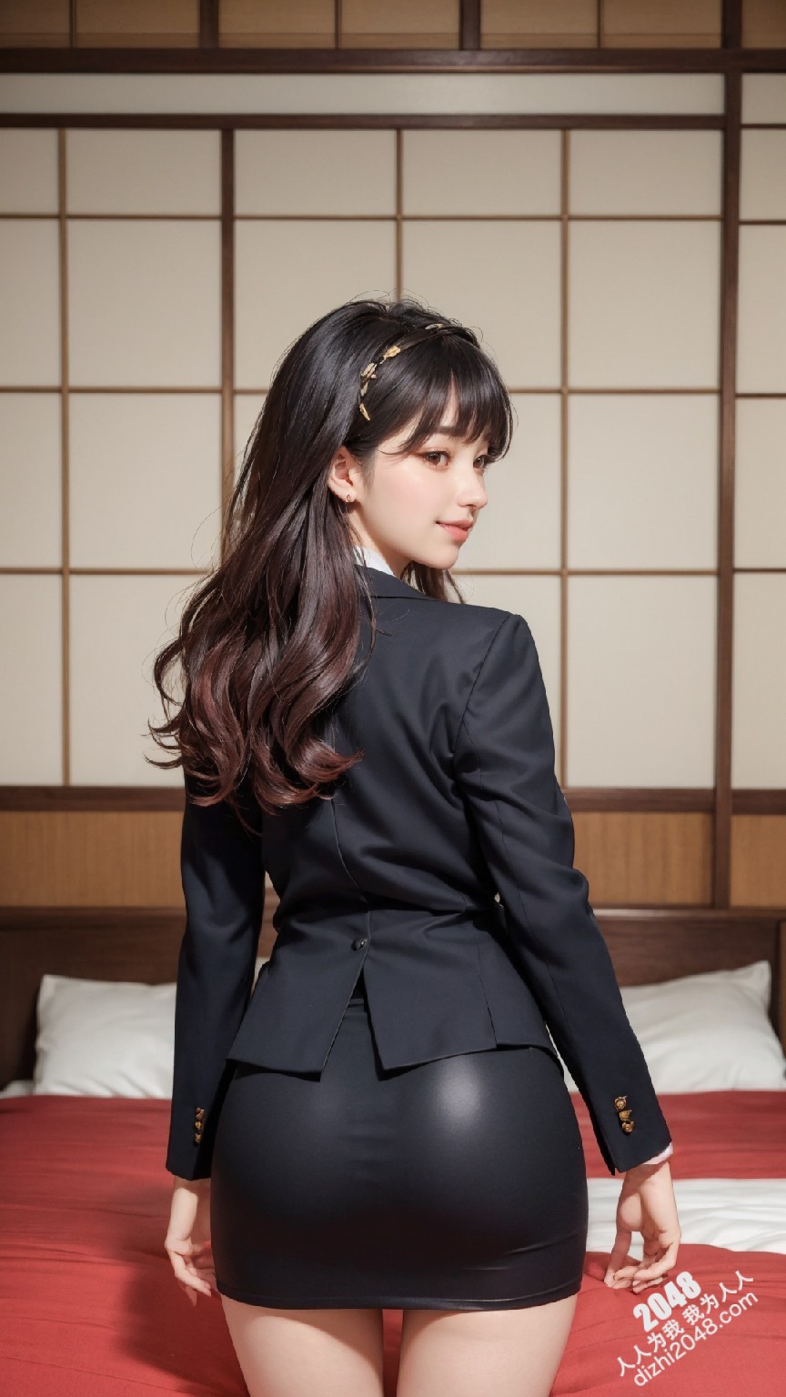 粉发尤物与神秘黑裙：东京涩谷的制服诱惑，短裙下的秘密(33)