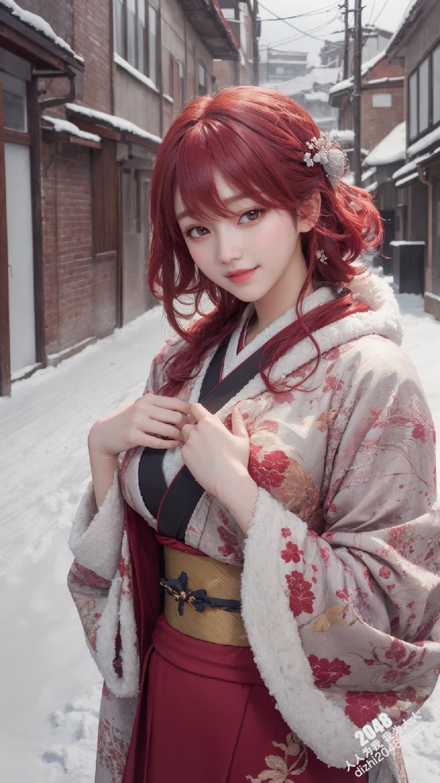 京都雪夜，和服美人：绯色诱惑(1)