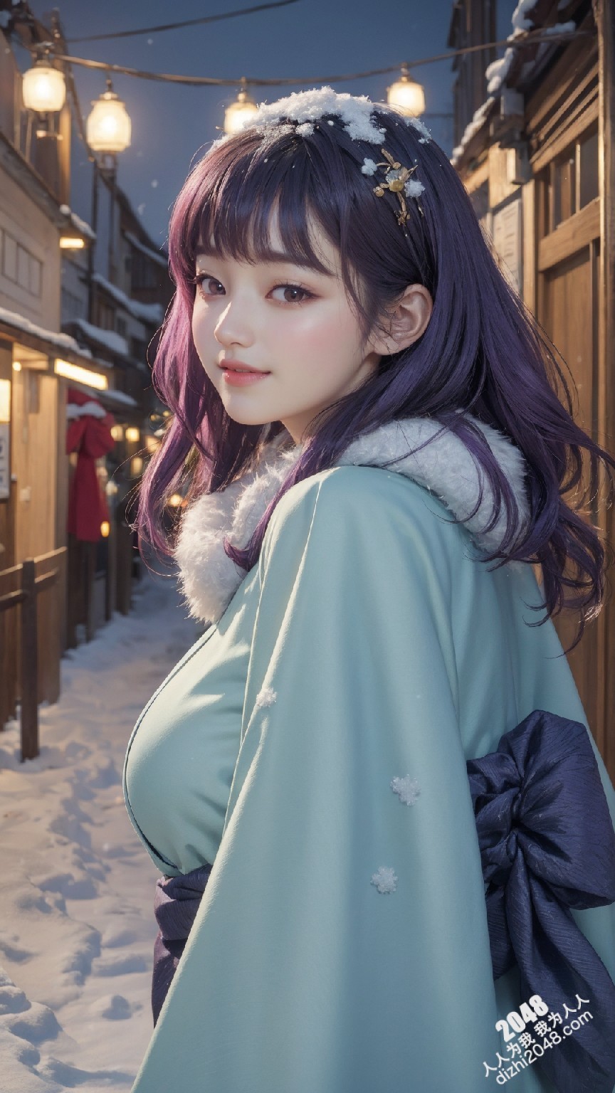 京都雪夜，和服美人：绯色诱惑(2)