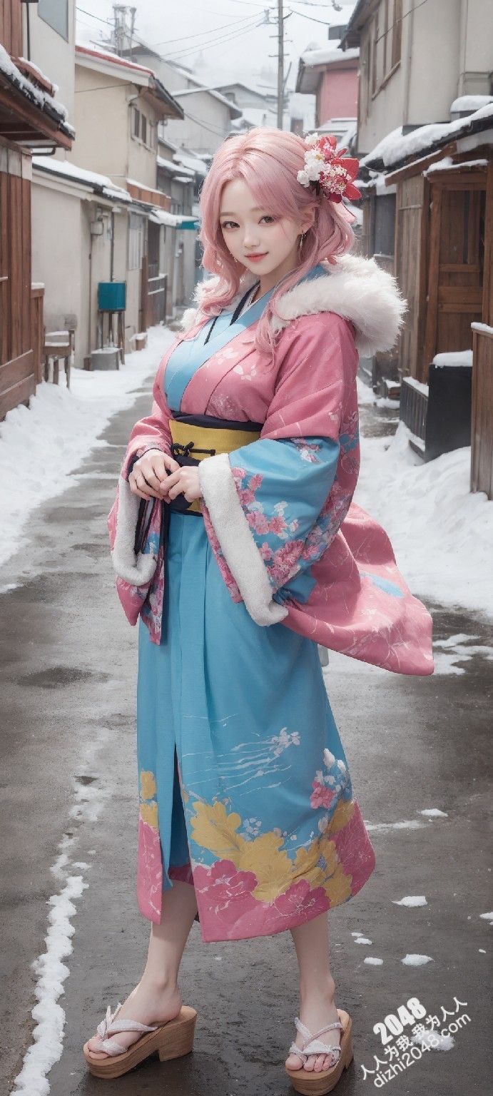 京都雪夜，和服美人：绯色诱惑(46)