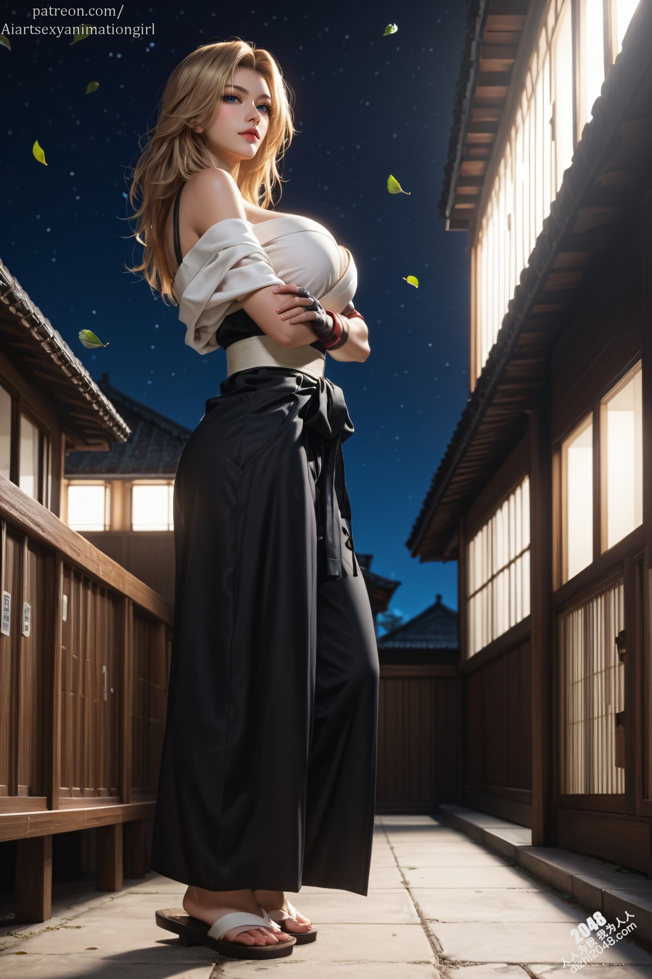 Aiartsexyanimationgirl竹林写真：和服美人，极致诱惑，饱满酥胸，曼妙身姿，令人窒息的视觉盛宴(2)