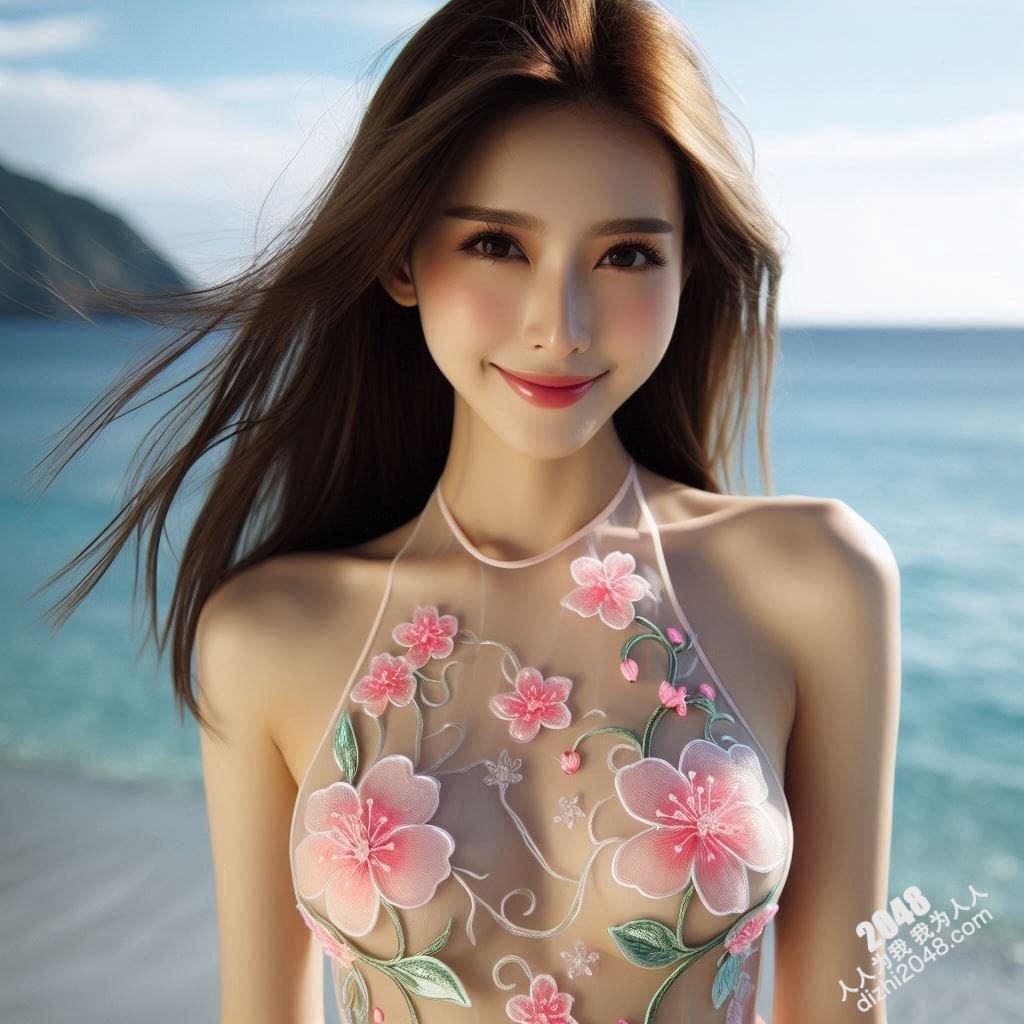 海滩邂逅：轻纱遮掩下的曼妙身姿——沙滩泳装美女写真特辑(6)