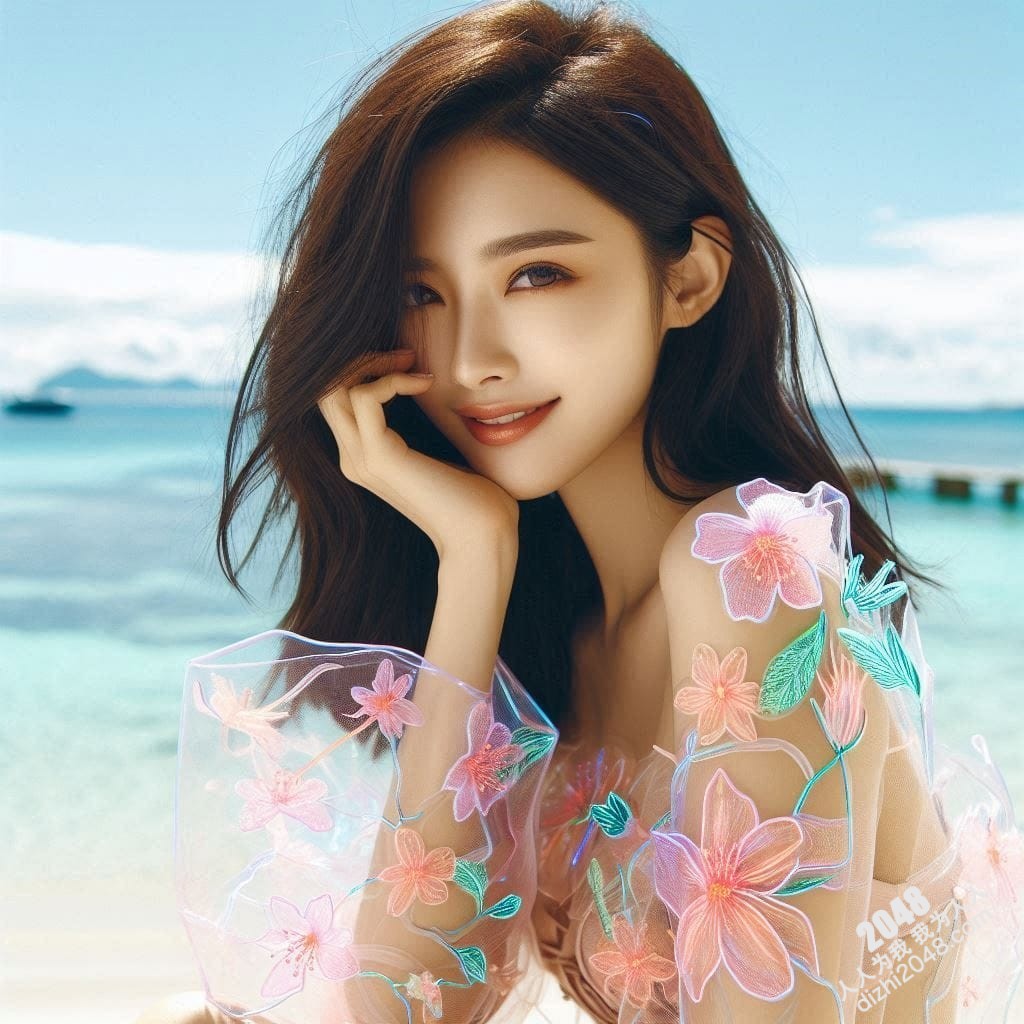 海滩邂逅：轻纱遮掩下的曼妙身姿——沙滩泳装美女写真特辑(17)