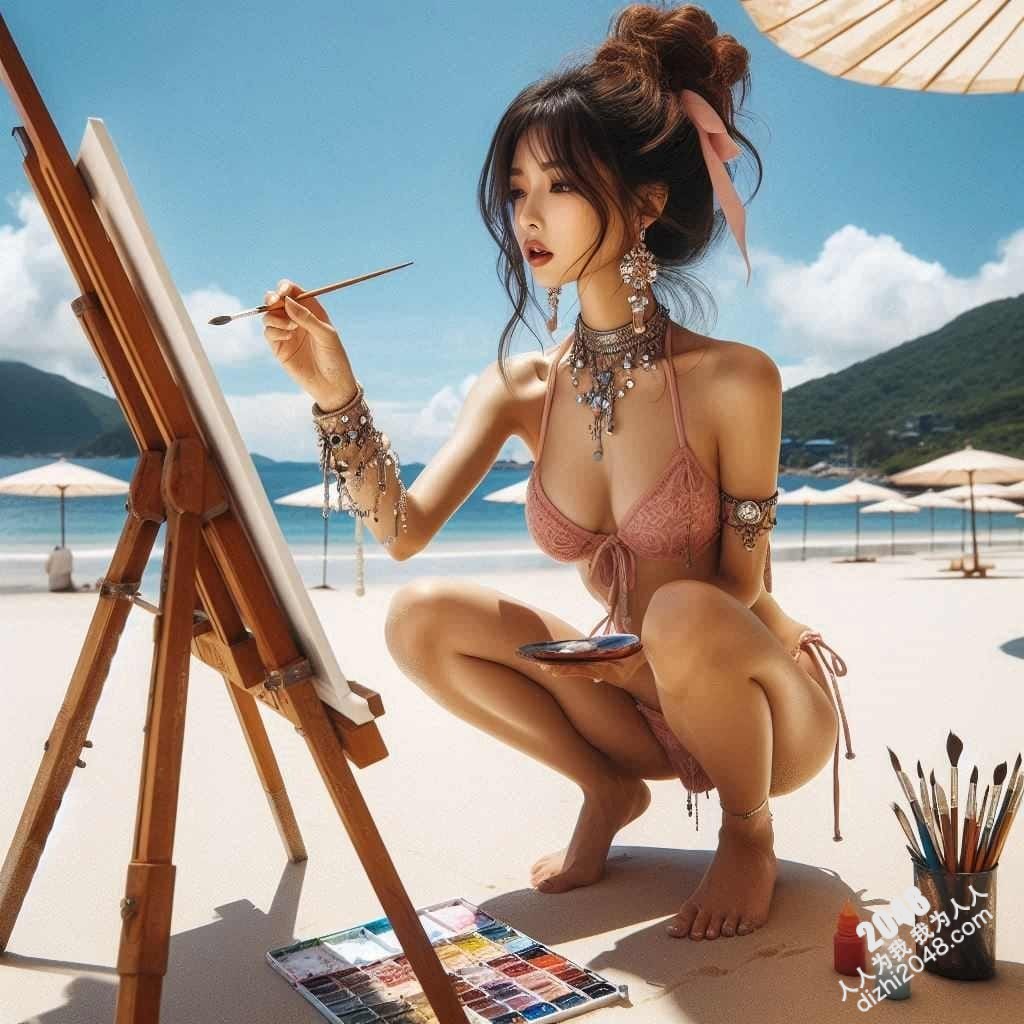 海滩比基尼女郎的艺术创作：阳光、沙滩、性感与艺术的完美结合(6)
