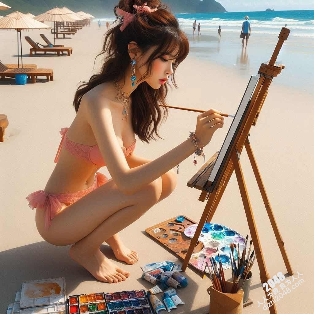 海滩比基尼女郎的艺术创作：阳光、沙滩、性感与艺术的完美结合(5)