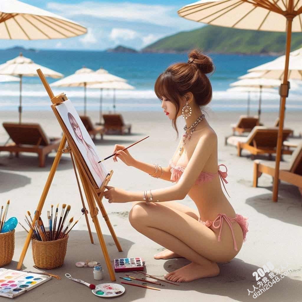 海滩比基尼女郎的艺术创作：阳光、沙滩、性感与艺术的完美结合(13)