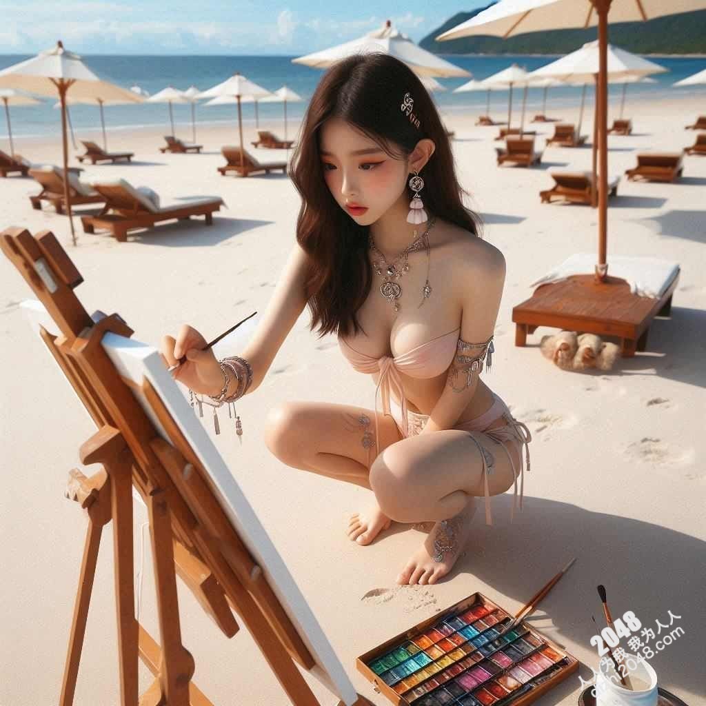 海滩比基尼女郎的艺术创作：阳光、沙滩、性感与艺术的完美结合(15)