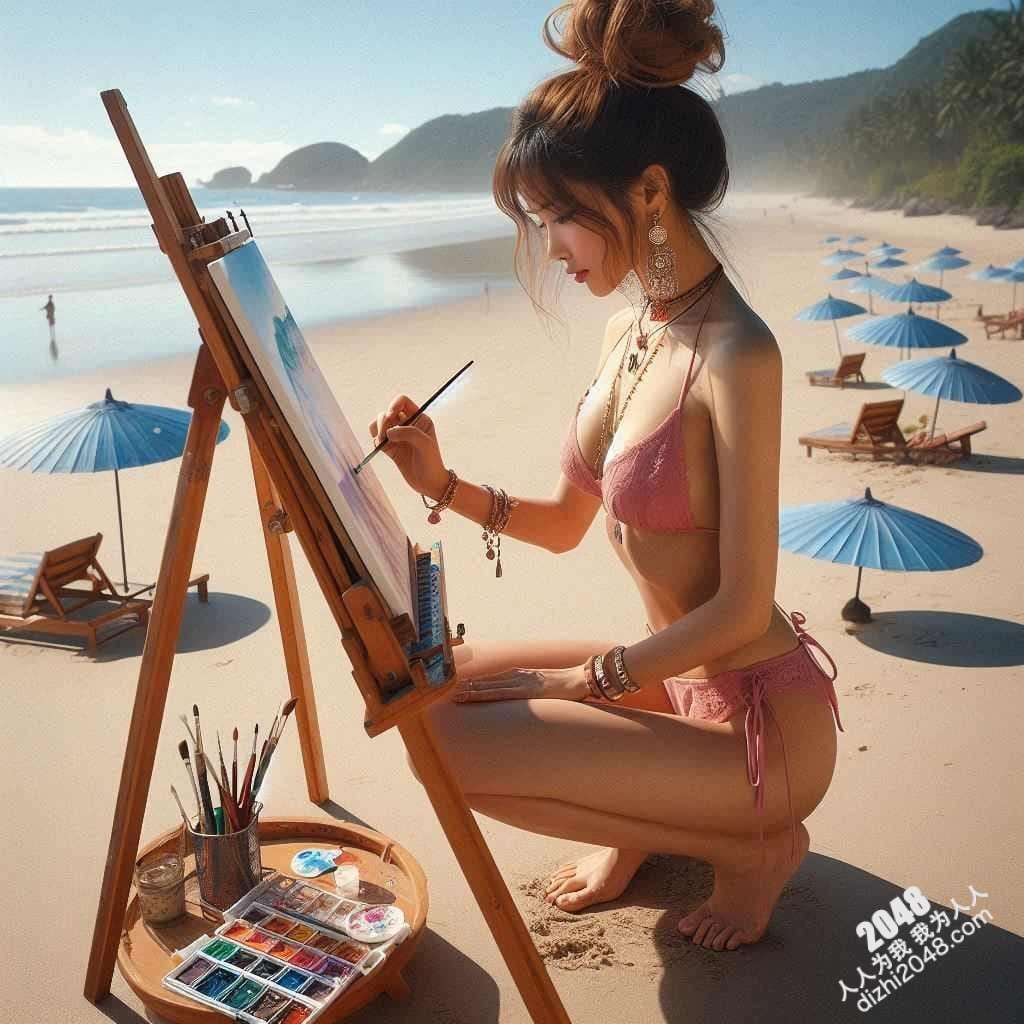 海滩比基尼女郎的艺术创作：阳光、沙滩、性感与艺术的完美结合(17)