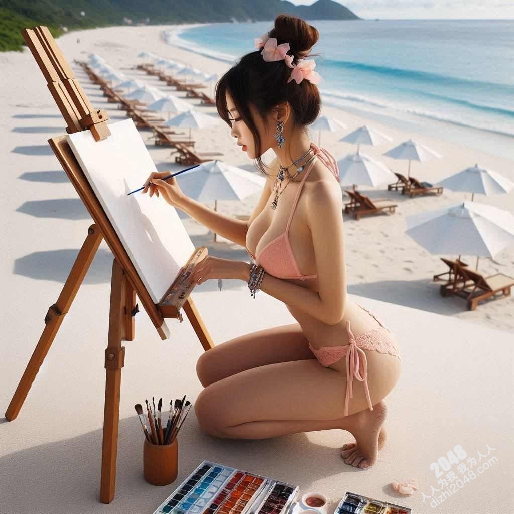 海滩比基尼女郎的艺术创作：阳光、沙滩、性感与艺术的完美结合(19)