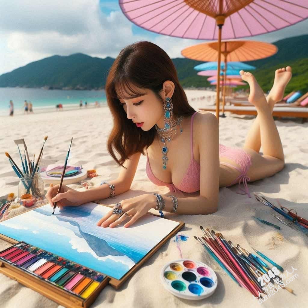 海滩比基尼女郎的艺术创作：阳光、沙滩、性感与艺术的完美结合(20)