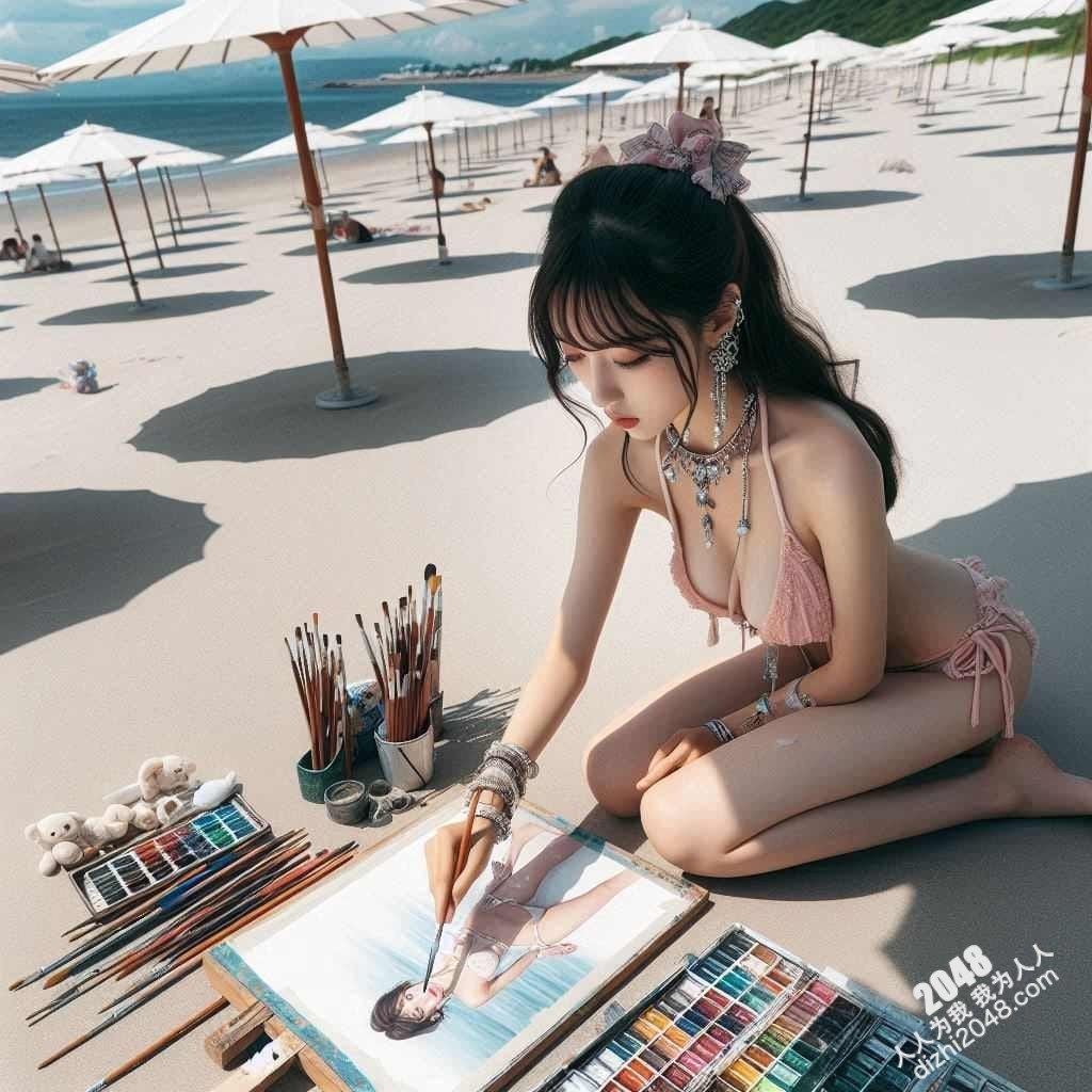 海滩比基尼女郎的艺术创作：阳光、沙滩、性感与艺术的完美结合(25)