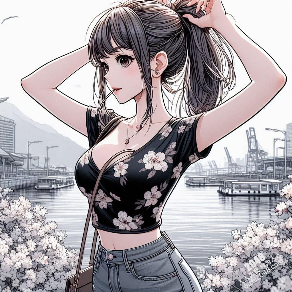 香港海边邂逅：撩发、绑马尾的致命诱惑，她，让人心动不已(1)