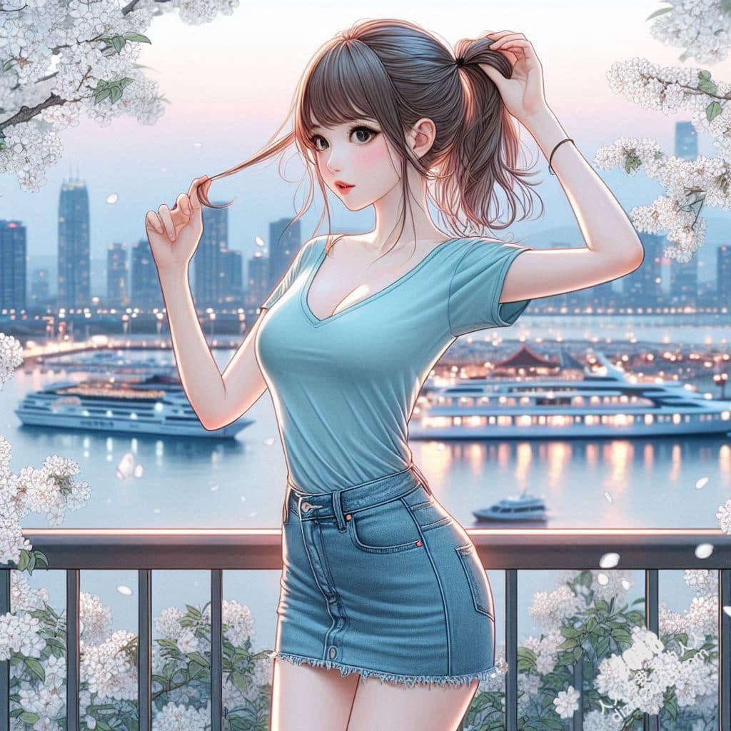 香港海边邂逅：撩发、绑马尾的致命诱惑，她，让人心动不已(26)