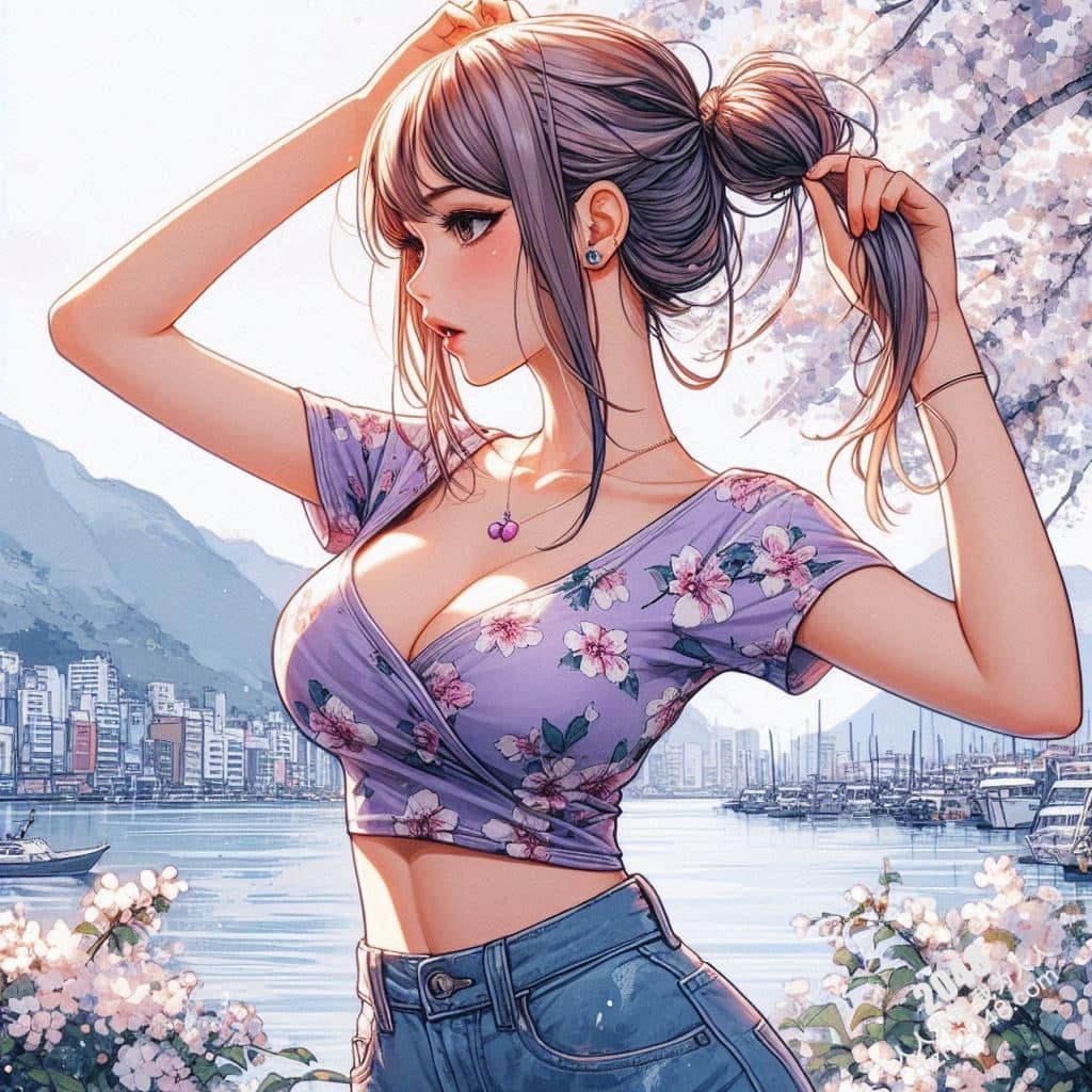香港海边邂逅：撩发、绑马尾的致命诱惑，她，让人心动不已(30)