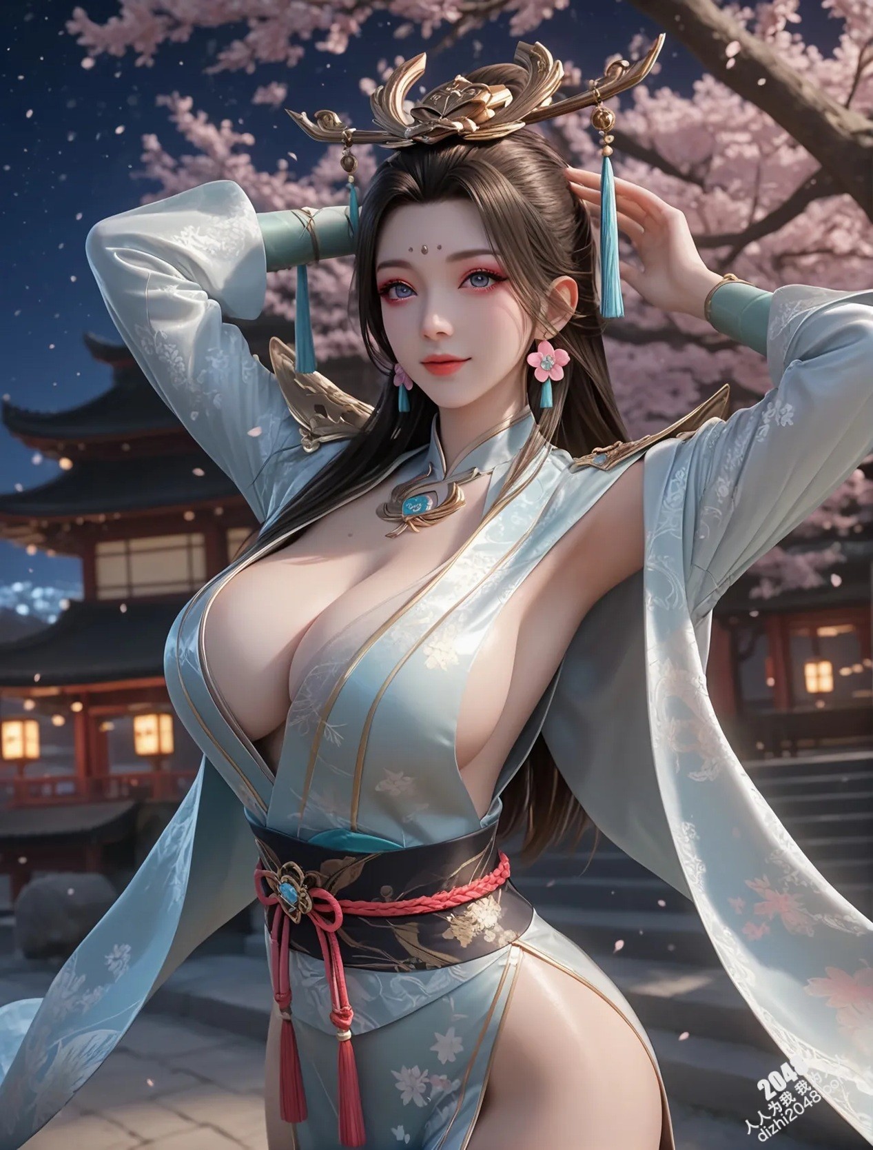 玄曦：月夜轻纱，酥胸半露，邀你共赴春宵一刻(2)