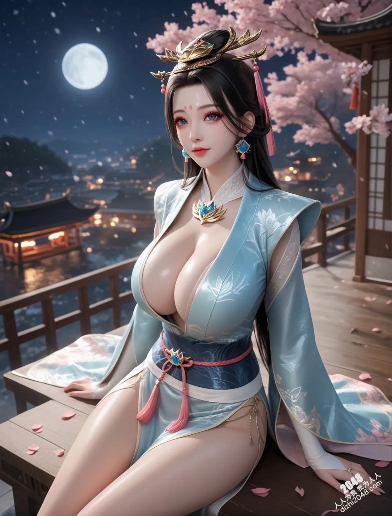 玄曦：月夜轻纱，酥胸半露，邀你共赴春宵一刻(6)