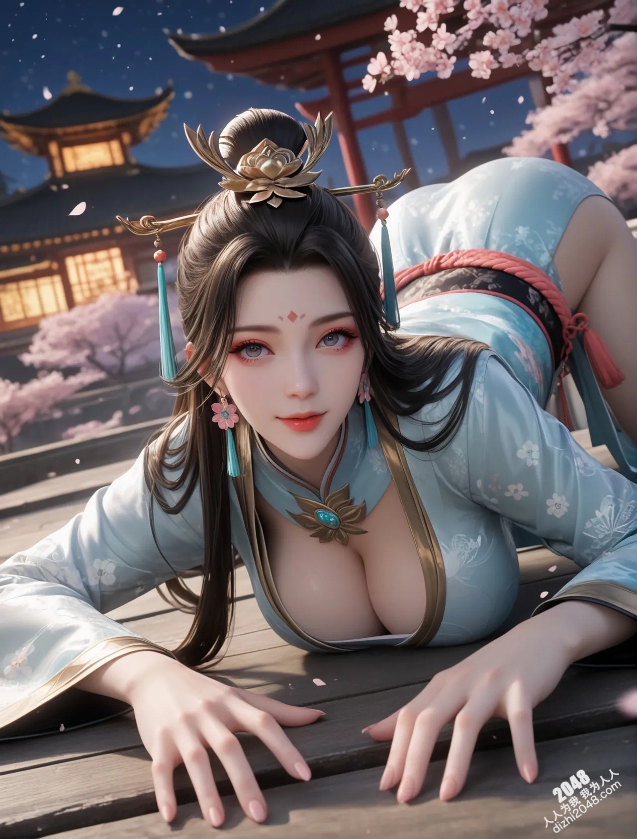 玄曦：月夜轻纱，酥胸半露，邀你共赴春宵一刻(17)