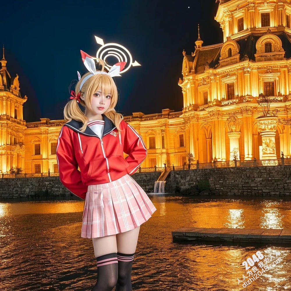 AI仿真美女Cosplay制服诱惑：深V、黑丝、红唇，极致诱惑！(16)
