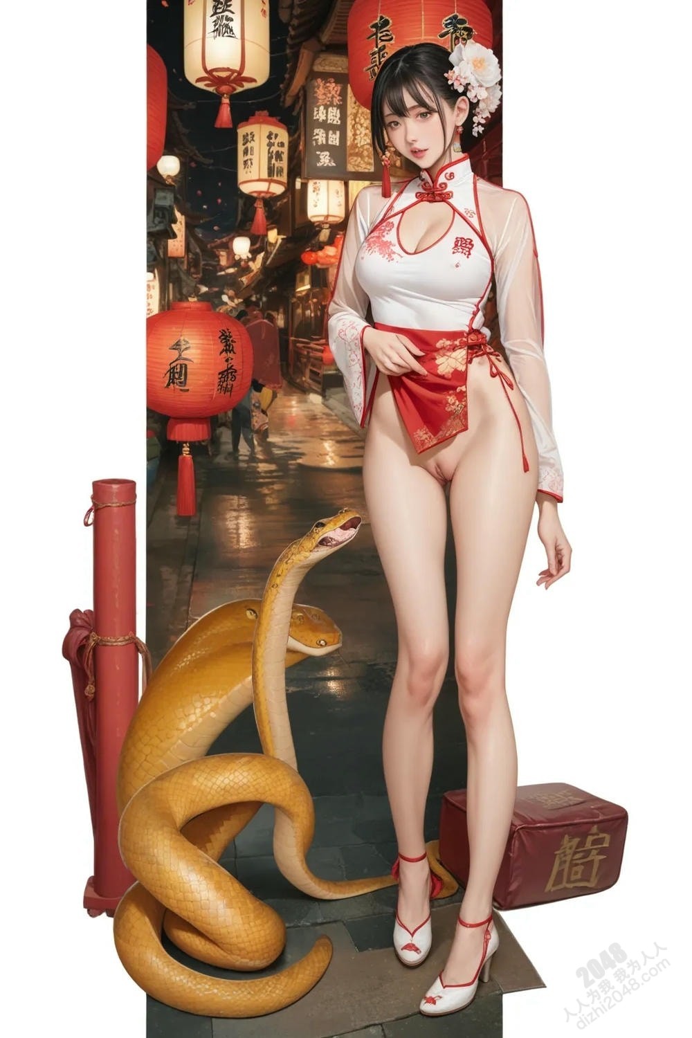 旗袍尤物：蛇年春色撩人写真，极致诱惑，高清大图，亚洲美女，性感写真，旗袍诱惑，中国风写真，妩媚动人(13)
