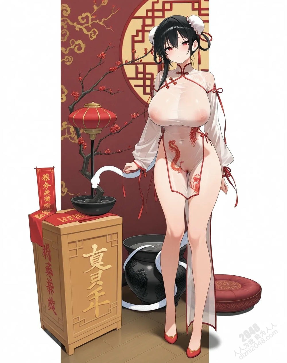 旗袍尤物：蛇年春色撩人写真，极致诱惑，高清大图，亚洲美女，性感写真，旗袍诱惑，中国风写真，妩媚动人(19)