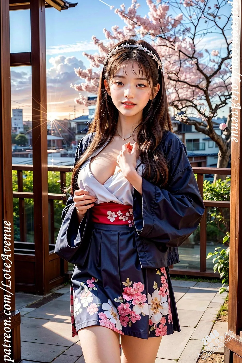 Lote镜头下的日本传统旅行：樱花盛开时节的暧昧邂逅(12)
