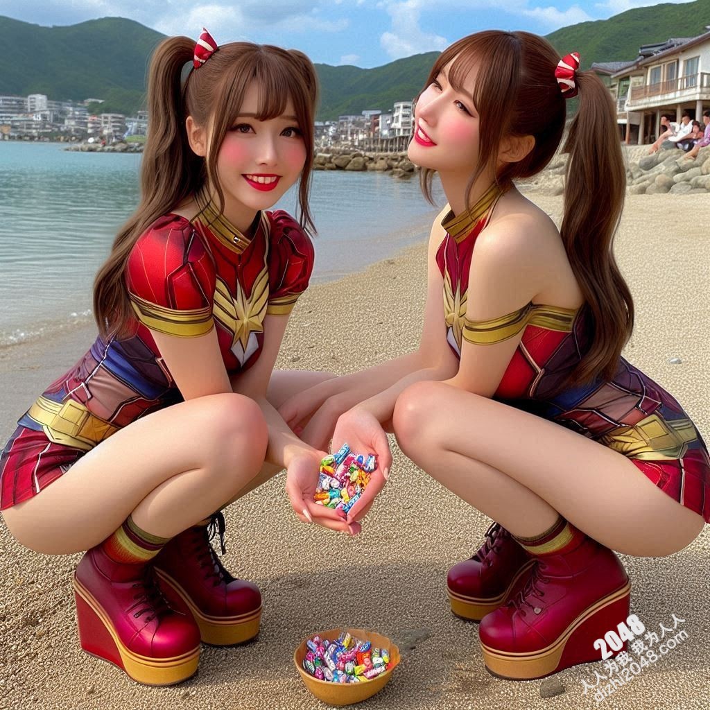 海滩性感Cosplay：超级英雄少女的阳光诱惑(2)