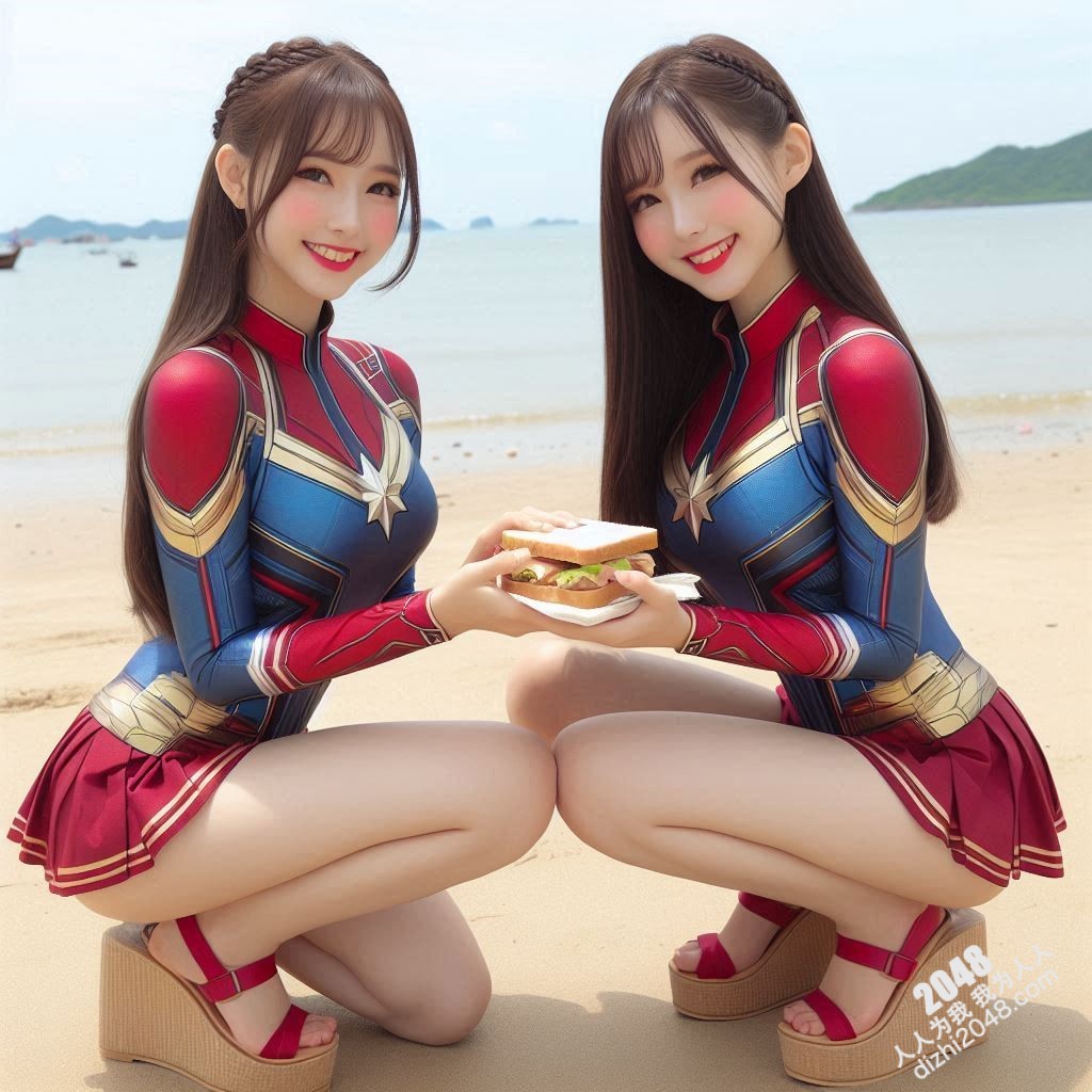 海滩性感Cosplay：超级英雄少女的阳光诱惑(6)
