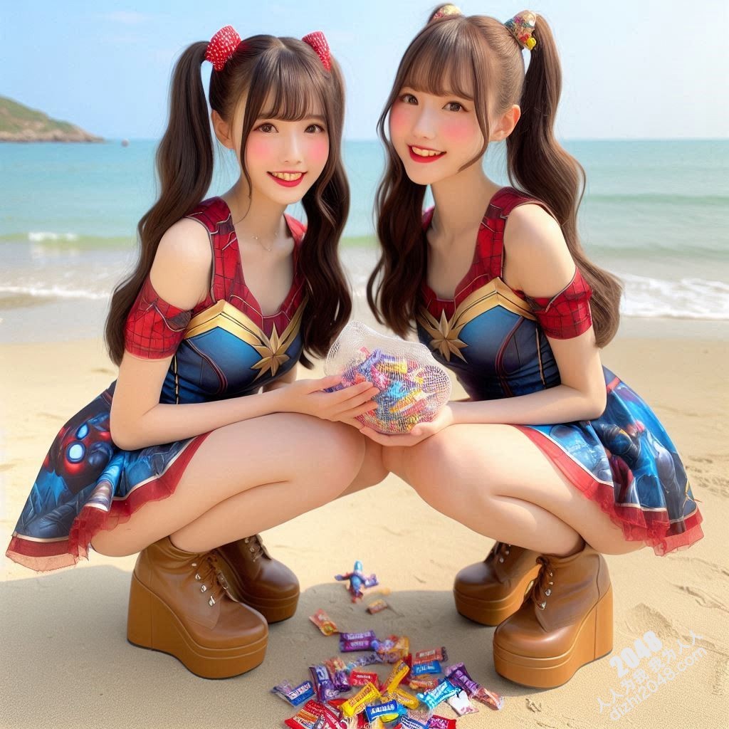 海滩性感Cosplay：超级英雄少女的阳光诱惑(11)