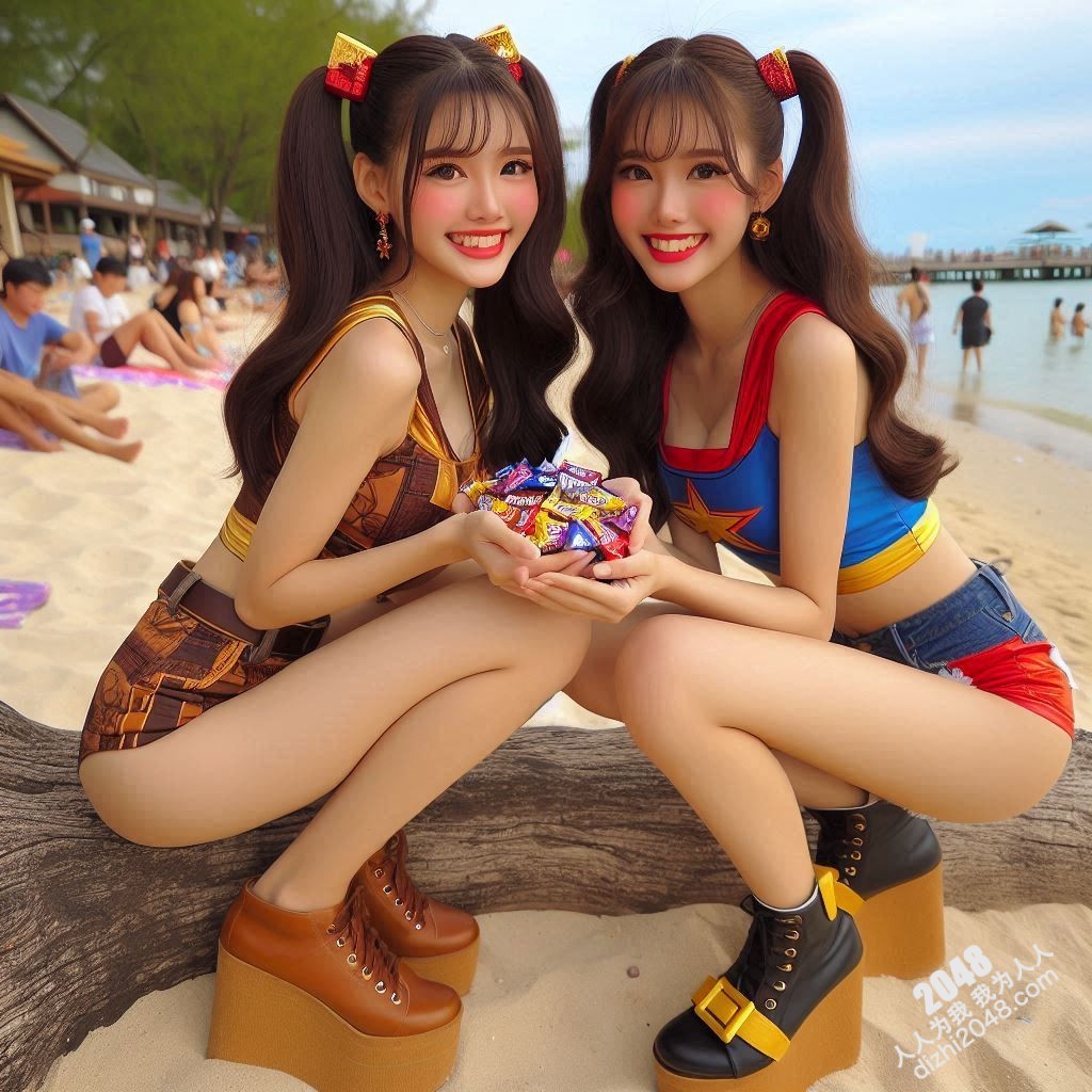 海滩性感Cosplay：超级英雄少女的阳光诱惑(19)