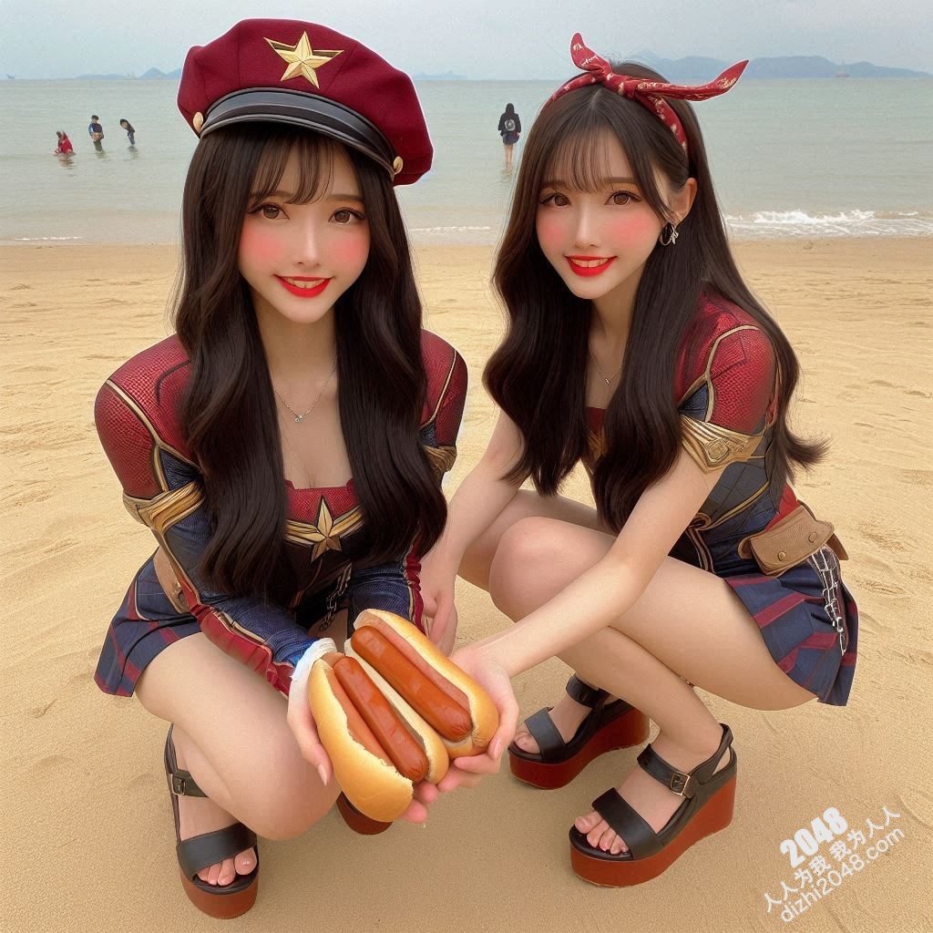 海滩性感Cosplay：超级英雄少女的阳光诱惑(21)