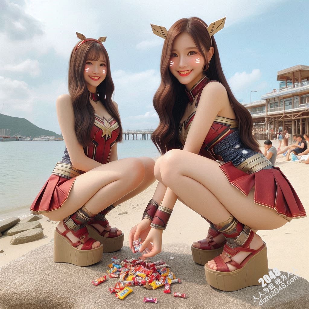 海滩性感Cosplay：超级英雄少女的阳光诱惑(28)