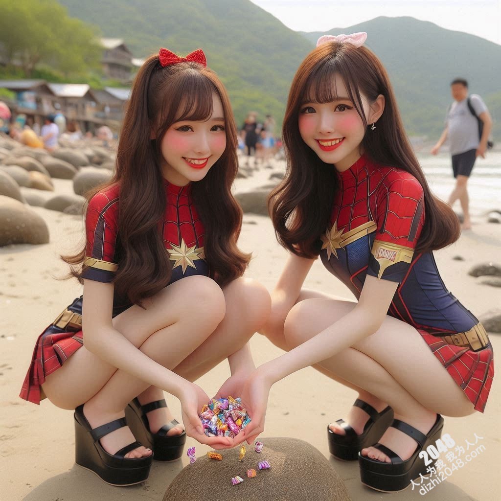 海滩性感Cosplay：超级英雄少女的阳光诱惑(30)