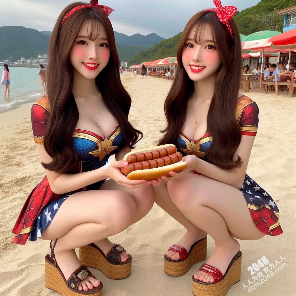 海滩性感Cosplay：超级英雄少女的阳光诱惑(37)