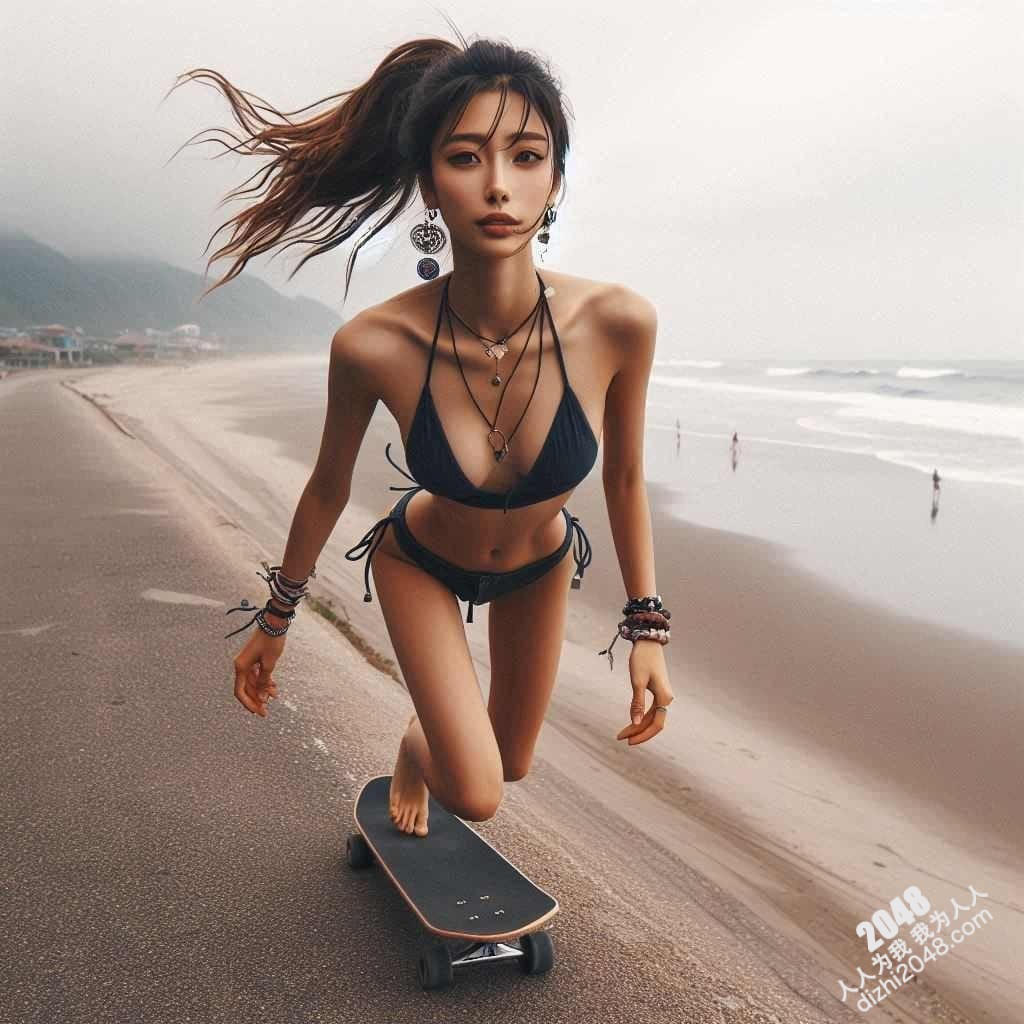 海滩比基尼美女单车写真：阳光、沙滩、性感尤物(23)