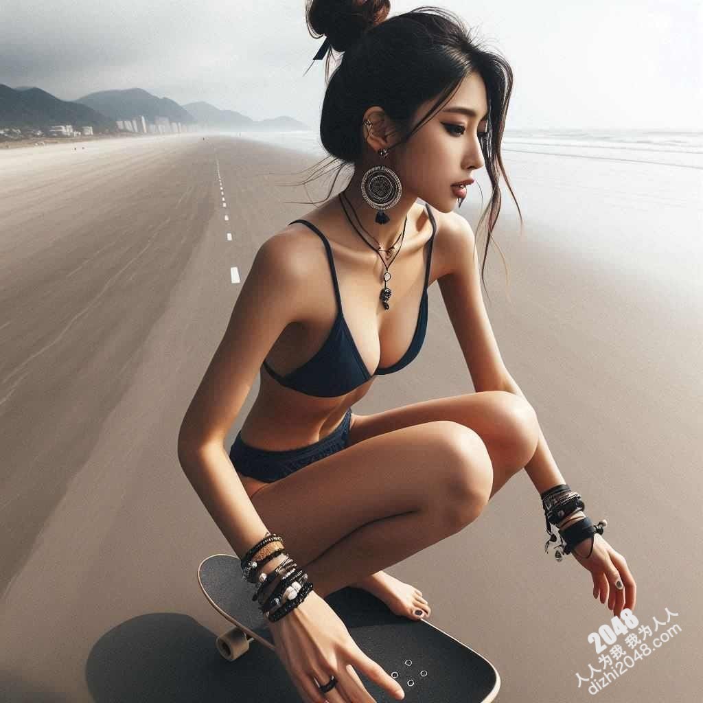 海滩比基尼美女单车写真：阳光、沙滩、性感尤物(26)