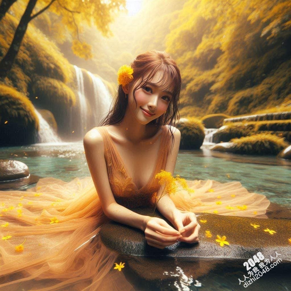 溪边仙子：绝美女子与萤火虫的夜间邂逅(4)
